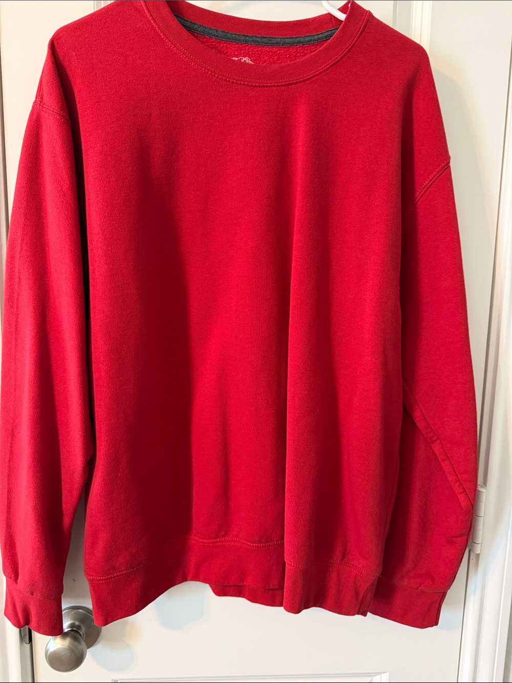 Fruit of the Loom Men's Red Crewneck Sweatshirt